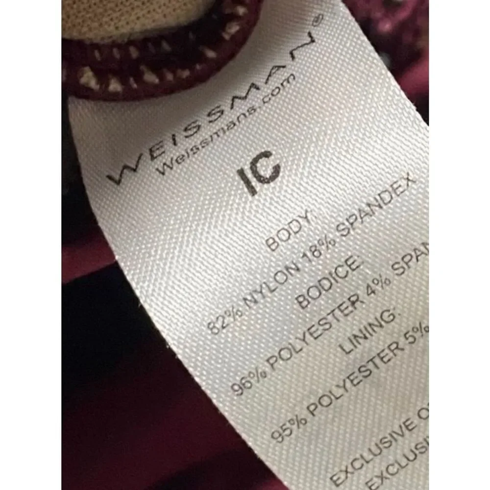 Weissman custom solo dance costume 2 piece burgundy red MT11386 IC- child 7/8